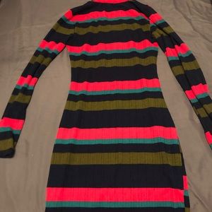 knitted multicolored dress